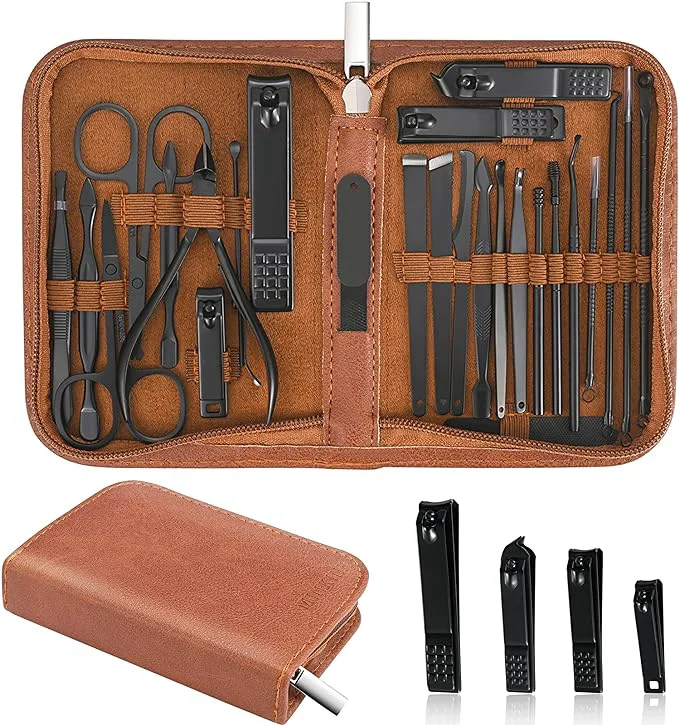 Artisan MINKINH Manicure Set Professional Nail Clipper Kit-26 Pieces Stainless Steel Expertly Made