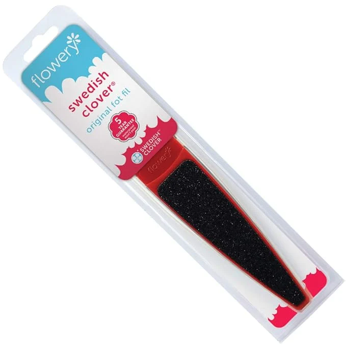 Innovative Flowery Swedish Clover Red Foot File – Stainless Steel Pedicure Foot Advanced