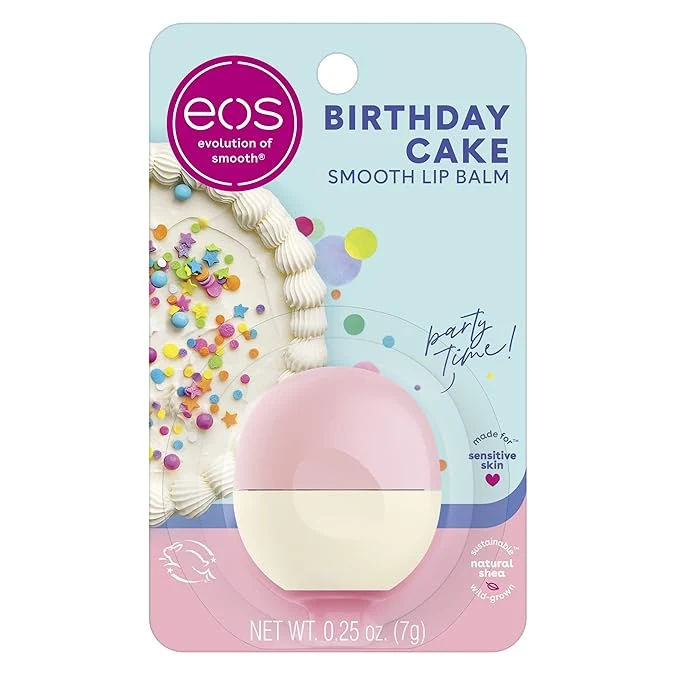 Optimized eos Natural Shea Lip Balm- Birthday Cake All-Day Moisture Lip Care Products Innovative