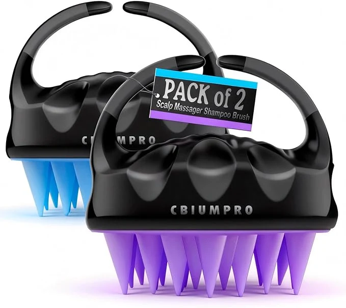 World-Class Cbiumpro 2-Pack Scalp Massager Shampoo Brush Ultra Soft Silicone Scalp Easy-to-Use