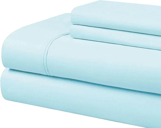 Green Cathay Home Essentials Ultra Soft Hypoallergenic Wrinkle Resistant Double Brushed Microfiber Bedding Sheet Set Aqua Full Reliable