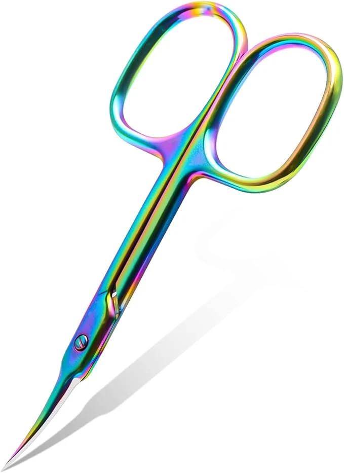 Lightweight CGBE Cuticle Scissors Extra Fine Curved Blade Super Slim Manicure Scissors Relaxed