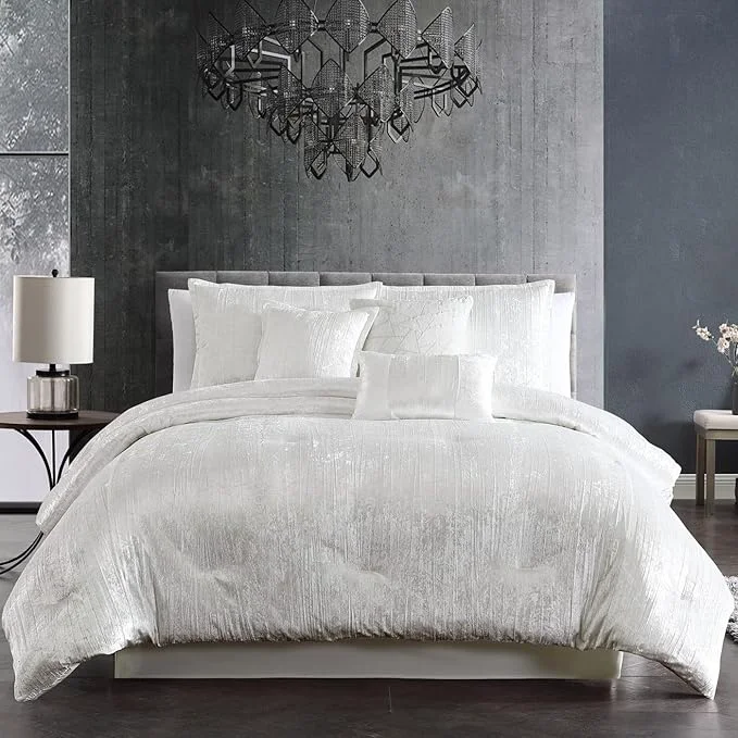 Reusable Riverbrook Home Turin Comforter Set Queen White 7-Piece Set Trusted