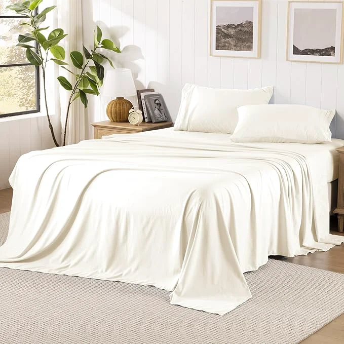 High-Quality ROSE amp RISY Beige Sheets Twin Sheet Set Pre-Washed Brushed Cotton-Like Microfiber 3 Pcs Soft Breathable Sheet Set Twin Fade Resistant Includes 1 Fitted 1 Flat 1 Pillowcases Beige Twin User-Friendly