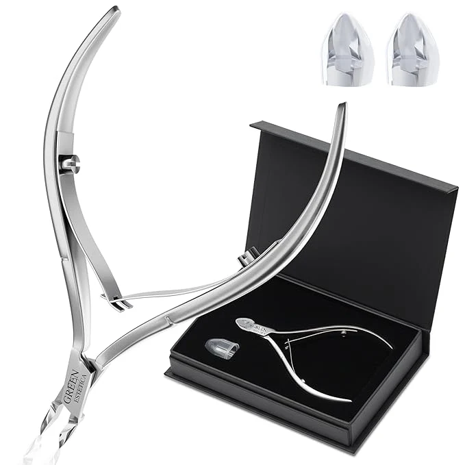 Green Professional Premium Cuticle Trimmer Stainless Steel Cuticle Nippers Trendy