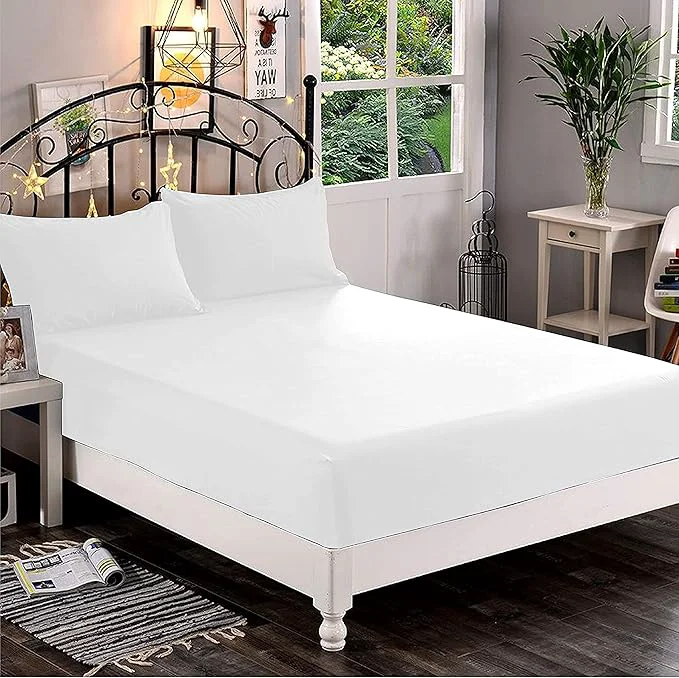 World-Class Elegant Comfort 1500 Premium Hotel Quality 1-Piece Fitted Sheet Softest Quality Microfiber – Deep Pocket up to 16 inch Wrinkle and Fade Resistant Twin Twin XL White Dependable