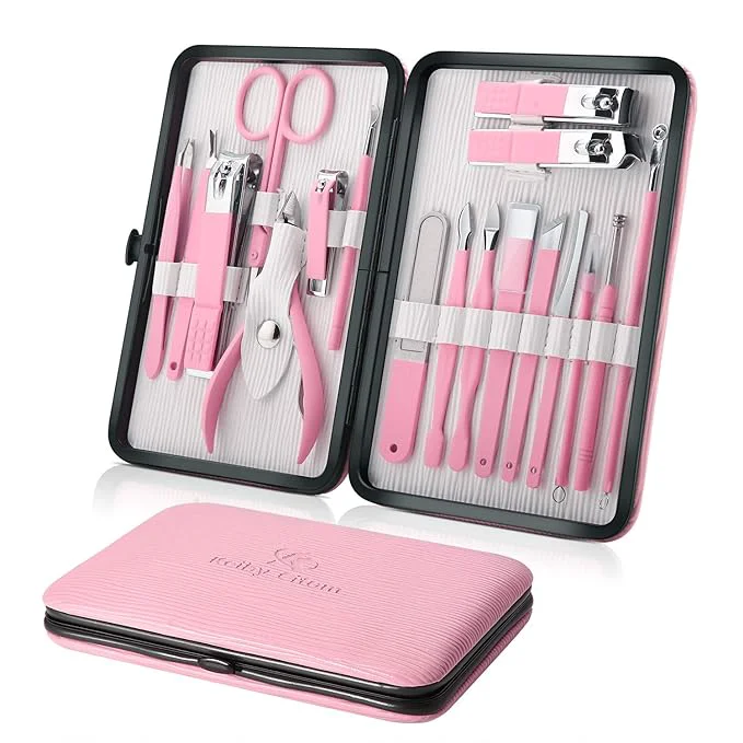 Pure Manicure Set Professional Nail Clippers Kit Pedicure Care Tools- Stainless Reliable