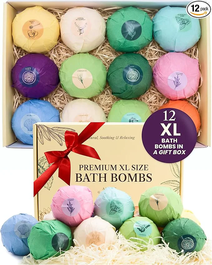 Breathable ADELEGOURDAIN Bath Bombs Set XL Spa Gift Set Convenient
