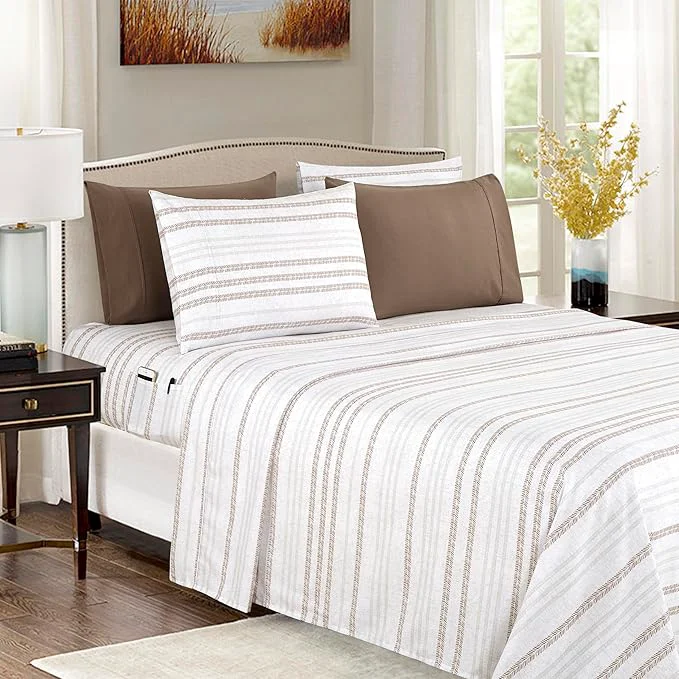 Exclusive Elegant Comfort Softest and Coziest 6-Piece Sheet Set – 1500 Premium Hotel Quality Microfiber – Deep Pocket Wrinkle Resistant 6-Piece Floral Bed Sheet Set California King Traci Linen Luxury