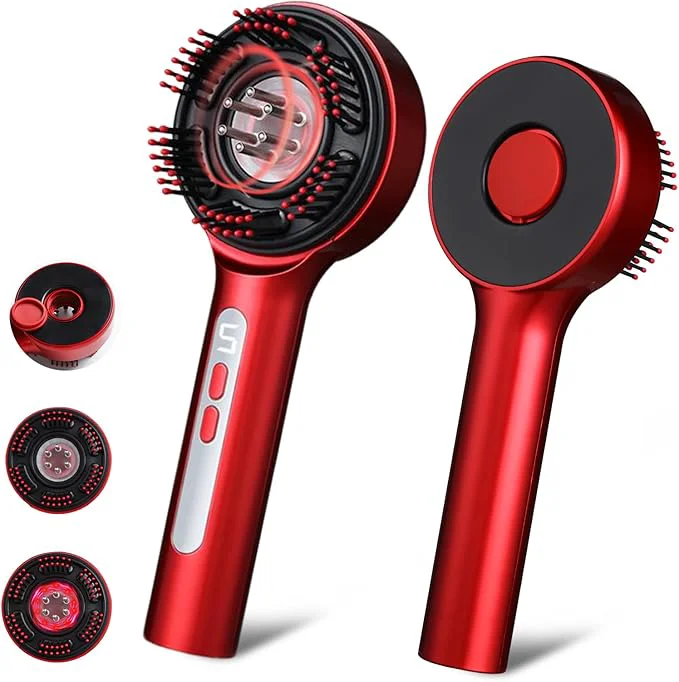 Refined Trvtve 3-in-1 Electric Scalp Massage Comb Hair Oil Applicator Five-Level Head Practical