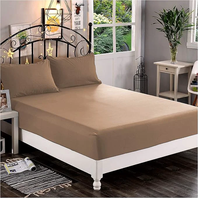 High-End Elegant Comfort 1500 Premium Hotel Quality 1-Piece Fitted Sheet Softest Quality Microfiber – Deep Pocket up to 16 inch Wrinkle and Fade Resistant Queen Taupe Expertly Made