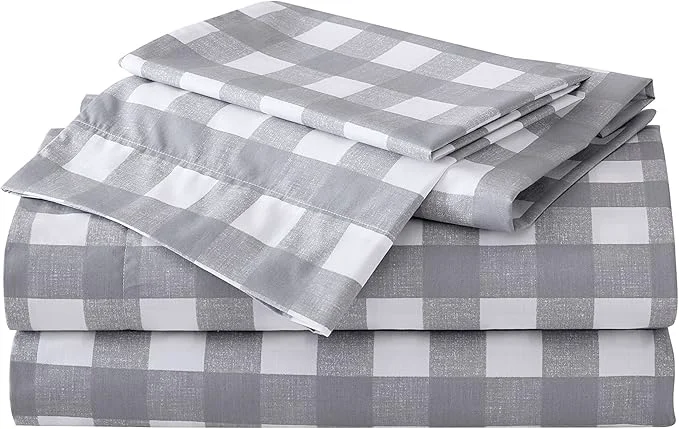 Carefully Designed Eddie Bauer – Full Sheets Cotton Percale Bedding Set Crisp amp Cool Home Decor Lakehouse Plaid Full Green