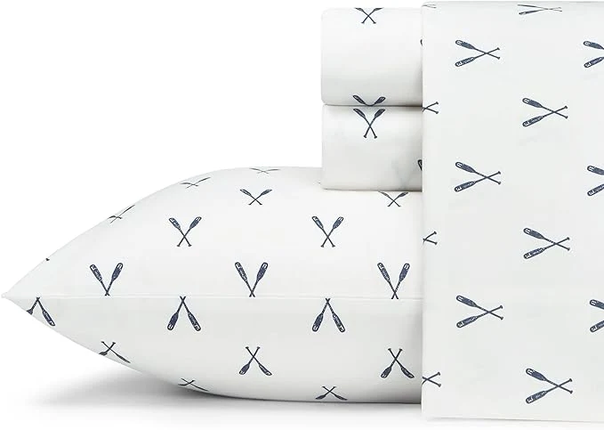 Verified Eddie Bauer – Twin Sheet Set Cotton Percale Bed Sheets Crisp amp Cool I Dorm Essentials Eddies Oar White Twin Prestigious