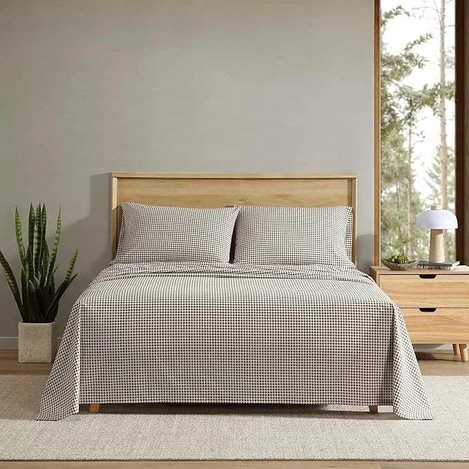 Refined Eddie Bauer – Full Sheet Set Crisp amp Cooling Sheets w a Naturally Smooth Cotton Percale Lightweight Feel – Matching Pillowcases amp Deep Pocket Fitted Sheet Harrison Brown Pure