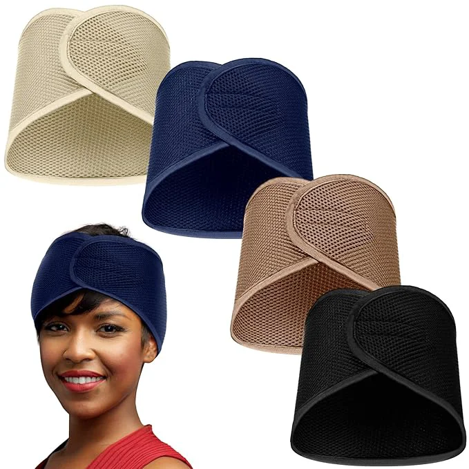 Trendy Xuhal 4 Pieces Mesh Hair Wraps for Black Women Adjustable Size Stylish Color Certified