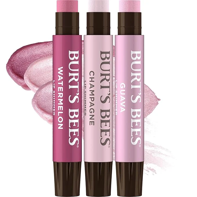 Official Burt’s Bees Lip Shimmer Pink Collection Tinted Lip Balm Stick Moisturizing Contemporary