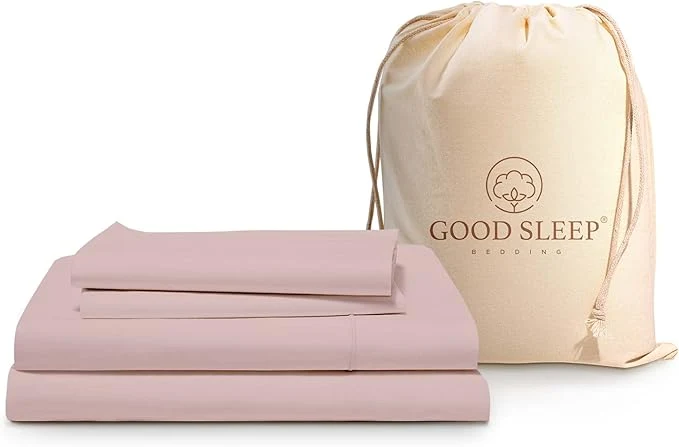Carefully Designed Good Sleep Bedding King Size Sheets Set – 4 Pc Egyptian Cotton Sheets 16 quot Deep Pocket King Sheets Soft amp Breathable Hotel Style King Sheet Set with Pillow Covers – Blush Pink Crafted