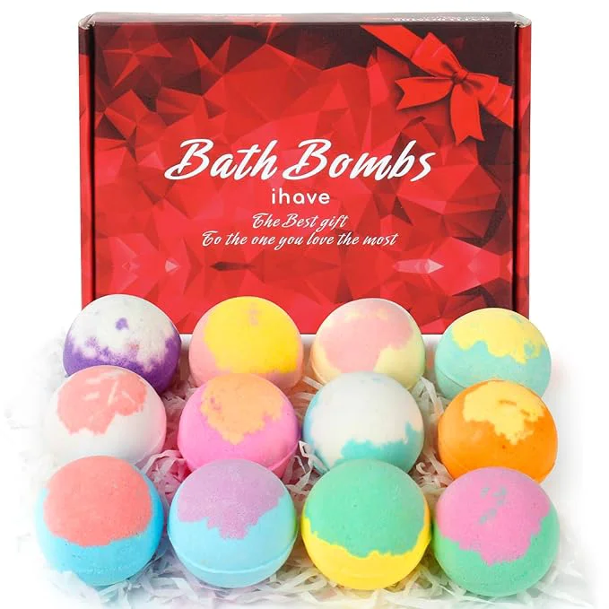 Trusted iHave Bath Bombs for Kids and Women 12 Natural Handmade Bath Bomb Gift Set Safe
