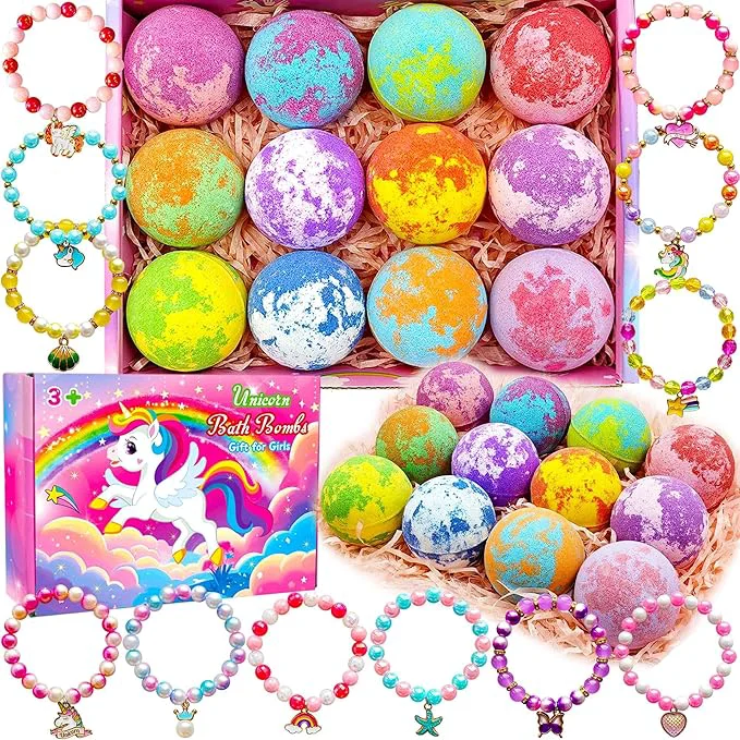Elite Unicorn Bath Bombs for Kids Girls High-End