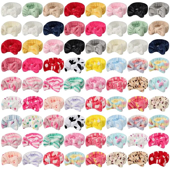 Classic Jutom 74 Pcs Spa Headband Set 37 Styles Coral Fleece Terry Cloth Facial Hair Environmentally Friendly