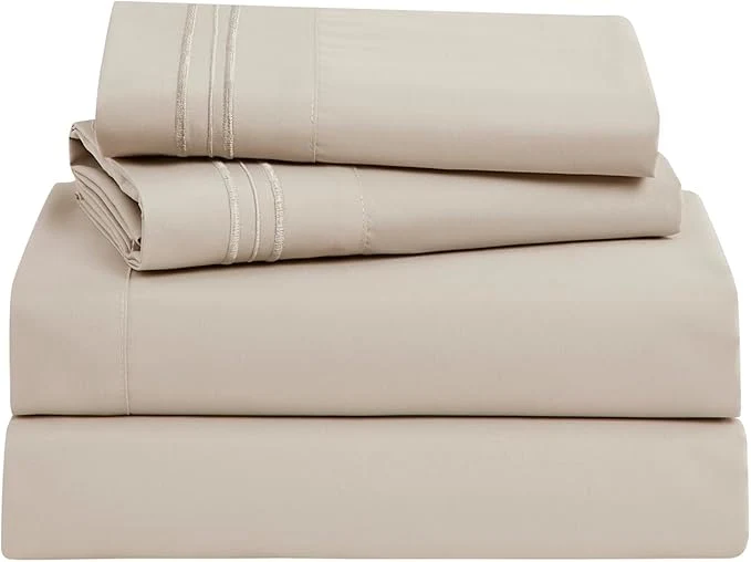 Classic Clara Clark Bed Sheets Premier 1800 Series Bed Sheet Set Deep Pocket Wrinkle Fade Stain Resistant Luxury Soft Bedding Sheets amp Pillowcases Full Linen Fine