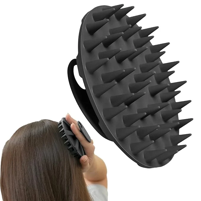 Secure INNERNEED Scalp Care Massager Shampoo Brush Wet Dry Manual Head Scrubber Organic