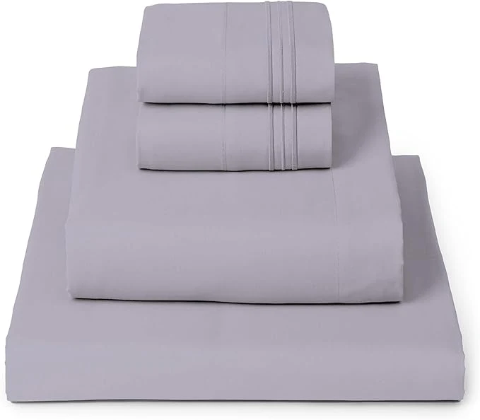 Exceptional Mellanni Twin XL Sheet Set – 4-Piece Iconic Collection Bedding Including 2 Pillowcases 16-Inch Deep Pocket Easy Care Extra Soft Cooling Sheets Brushed Microfiber – Lavender Classic