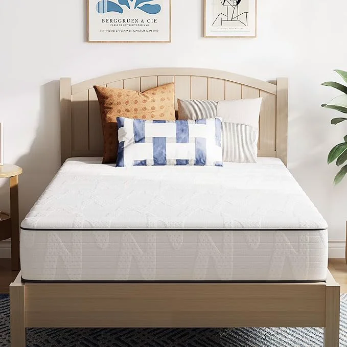 Flexible Novilla 6 Inch Twin Mattress in a Box Hypoallergenic amp Back Pain Relief Hybrid Twin Mattresses with Smarts Coils Fiberglass CertiPUR-US Colchones No Box Spring Needed Minimalist