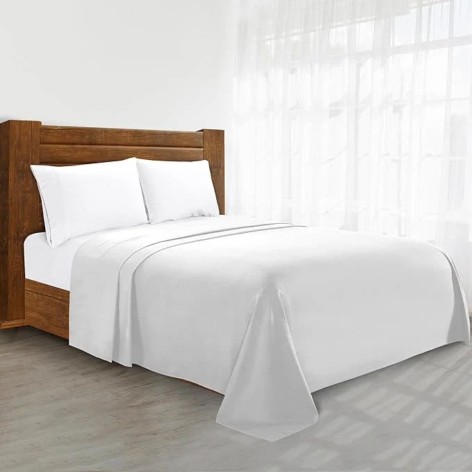 Dependable Luxury Flat Sheet on Amazon Elegant Comfort Wrinkle- 1500 Premier Hotel Quality 1-Piece Flat Sheet Queen Size White Premium
