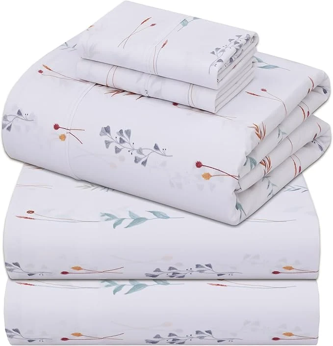 Outstanding ZOYER Cotton Sheets – Split King Size Percale Bedding Cooling amp Breathable Durable with a Crisp Soft amp Comfortable Feel 16 quot Deep Pocket 5-Piece Set Fairy Meadows Trusted