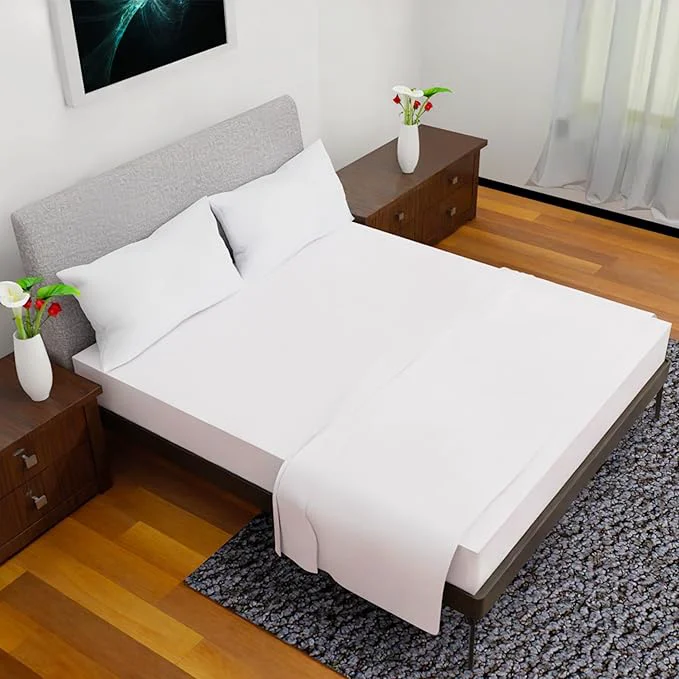 Solid Full Size Bed Sheets – 4Pcs Bed Sheets Full Size Set Deep Pocket Double Brushed Microfiber Fade Resistant Soft amp Breathable for Cozy and Comfortable Sleep White Enhanced
