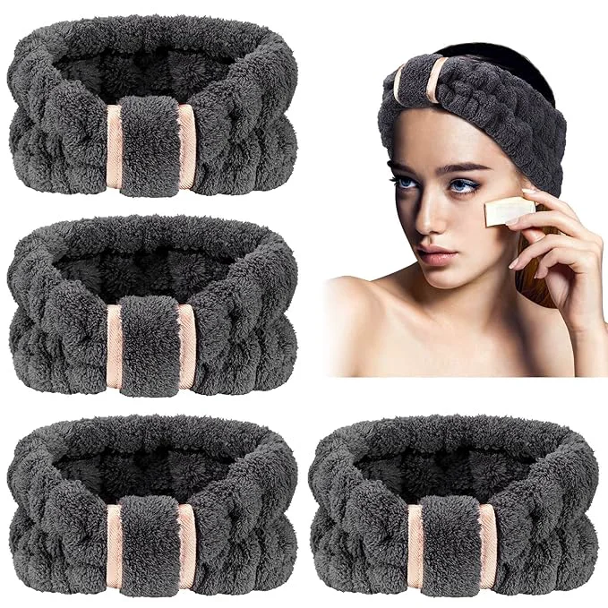 Classic WILLBOND 4 Pack Microfiber Headbands Spa Facial Headbands Makeup Head bands Comfortable