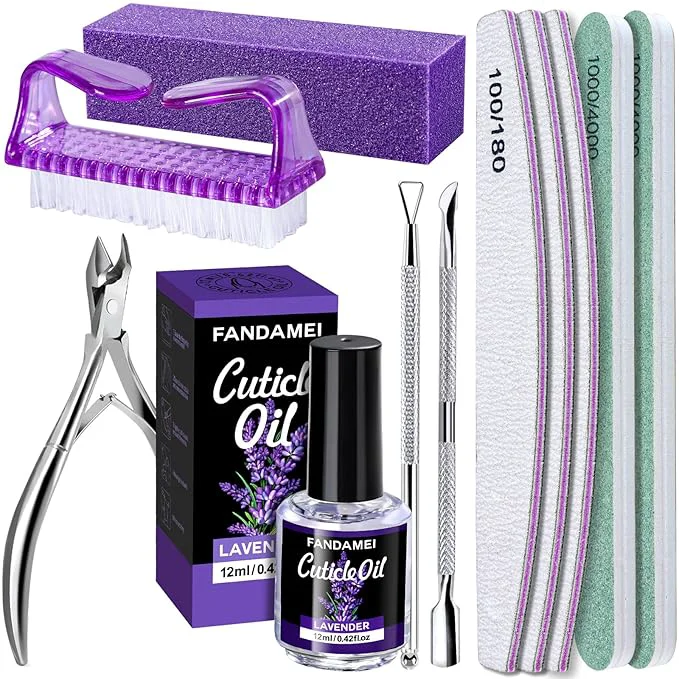 Reusable FANDAMEI Nail Files and Buffers Nail Cuticle Remover Kit Prestigious