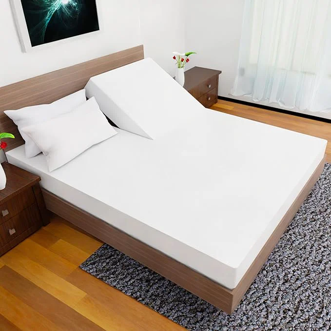 Next-Generation Top Split California King – 4 Pcs Set – Cal King Split Top Deep Pocket Sheet Set – Split Top California King Sheets Sets for Adjustable Bed – Double Brushed Microfiber White Crafted