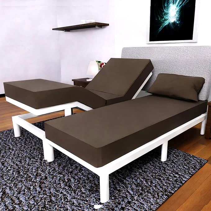 Efficient Split California King Sheets Sets – 5 Pcs Set – Split California King Sheets Sets for Adjustable Bed Cal King Split Sheets for Adjustable Bed Split California King Sheets Chocolate Elite