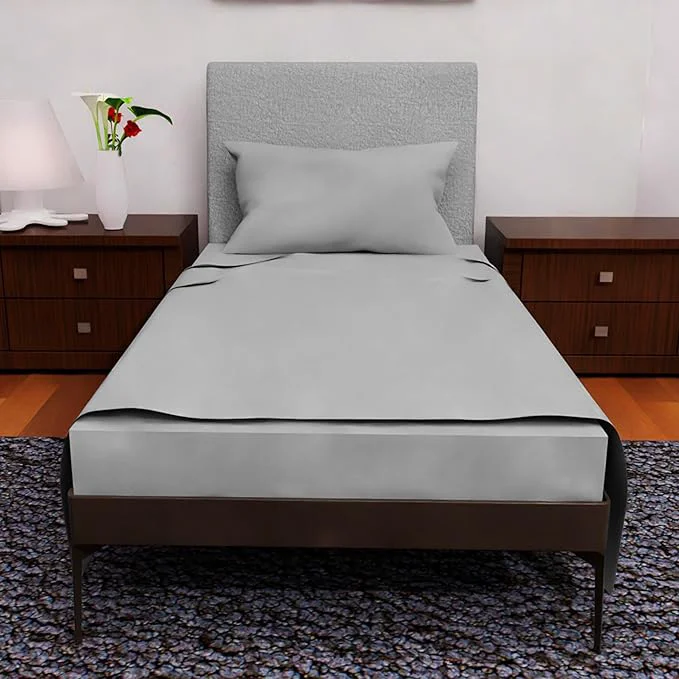 Elite Twin Sheet Set – 3-Pcs Set – Deep Pockets – Cooling Twin Bed Sheets – Soft and Breathable Twin Bedding Sets – Twin Size Sheets for Comfortable Sleep – Twin Bed Sheets Silver Powerful
