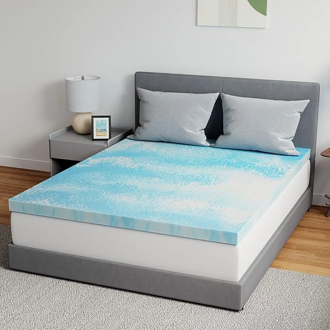 Verified Novilla Memory Foam Mattress Topper Full – 3 Inch Cooling Gel Infused Memory Foam Slow-Rebound Pressure Relief CertiPUR Comfort for Sleeper Sofa RV Camper Dorm Room Stylish
