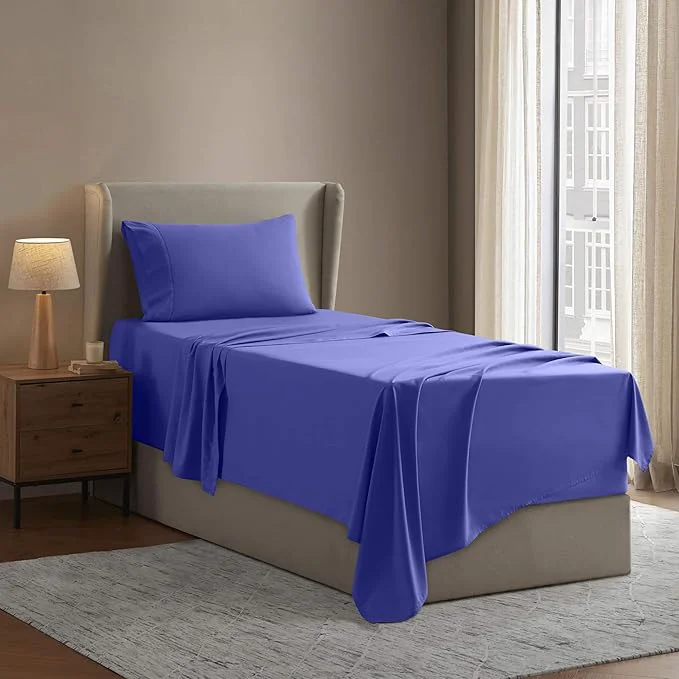 Artisan Nestl Twin Sheet Set – 1800 Ultra-Soft Microfiber Twin Bed Sheets – Double Brushed – Deep Pockets – Easy Fit – Extra Soft – 3 Piece Set – Bedding Sheets amp Pillowcases Twin Royal Blue Effective