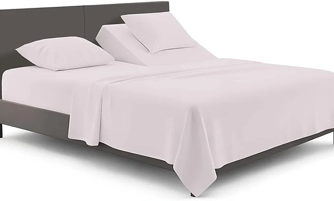 Premium SGI Bedding Adjustable Split Head Flex Top Cal King 34 quot Microfiber Sheet Set -Ultra Soft Cooling amp Deep Pocket 15 Fitted 4-Piece Breathable amp Durable Bedding Set for Split Cal King Beds -Light Gray Carefully Designed