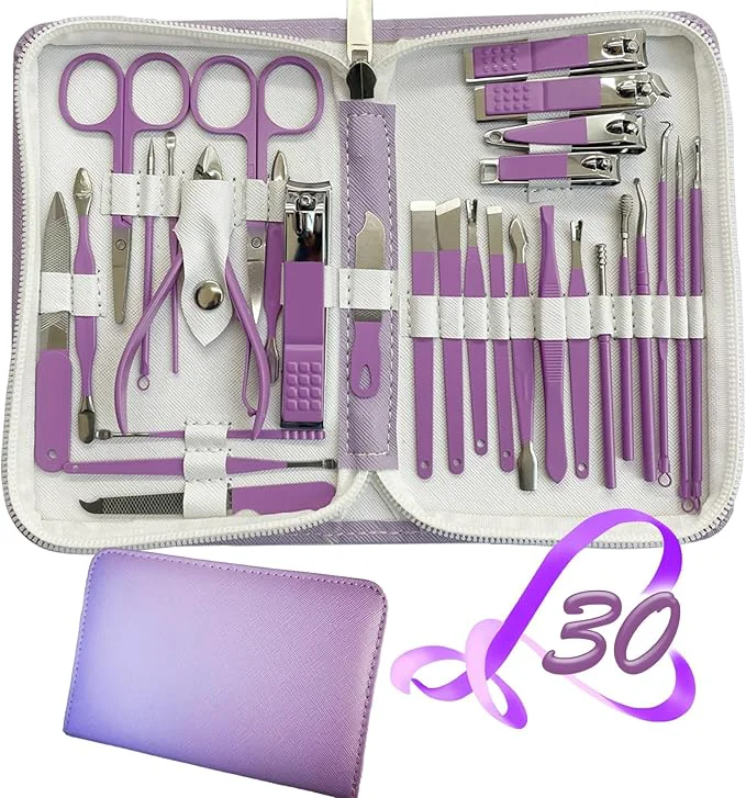 Crafted Manicure Set 30 in 1 Nail Clippers Set Nail Manicure Kit Minimalist