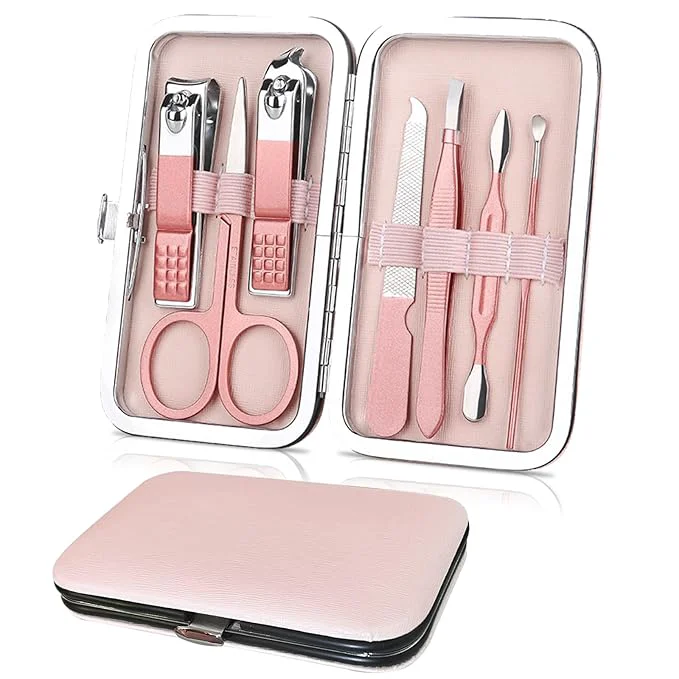Original Design WOXVM Premium Manicure Set 7 in 1 Professional Nail Clippers Scissors Pedicure Comfortable