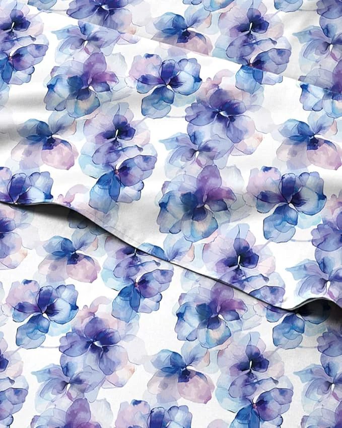 Traditional Floral Sheets – Flower Print Bed Sheet Set – 1 Flat 1 Fitted amp 2 Pillowcases w Deep Pockets – Comfy Wrinkle amp Fade – Boho Botanical Bedding – Soft Breathable and Cooling – Cal King Size Set Exceptional