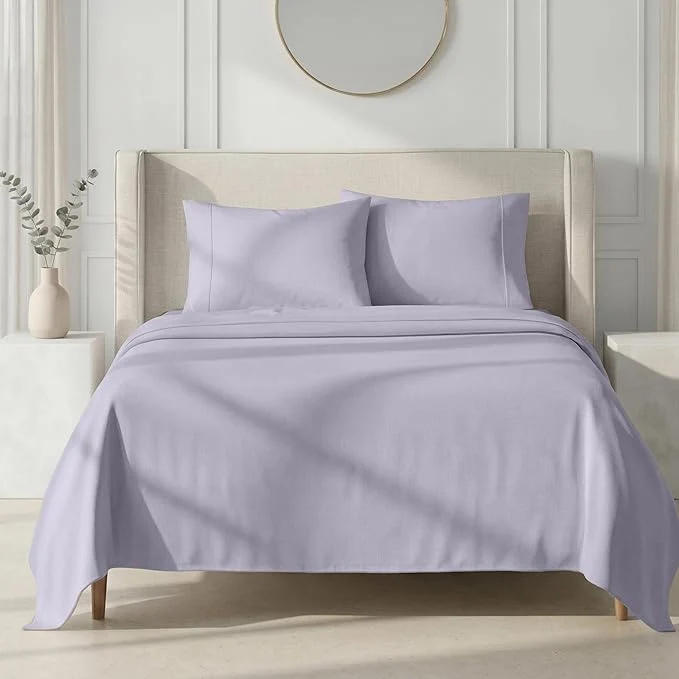 Selected California Design Den King Size Sheets Set – 1000 Thread Count Sateen Thick and Natural Cotton Bed Sheets King Size Deep Pockets Durable Bedding – Lavender Grey Reliable