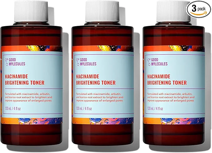 Elegant Good Molecules Niacinamide Brightening Toner Pack 3 – 120 ml 4 fl oz Each Advanced