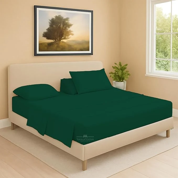 Breathable Split Head Flex 1 Qty Fitted Sheet for Adjustable Bed Cal King 34 quot Split Down from The Top Egyptian Cotton 600 Thread Count 18 quot Deep Pocket Super Soft Wrinkle Olive Artisan
