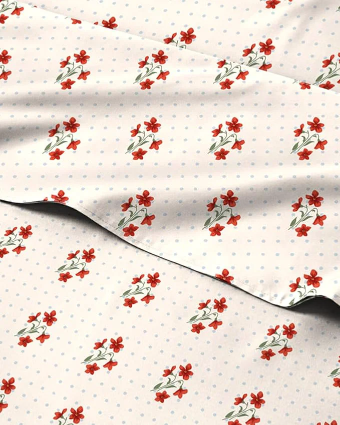 Trusted Floral Sheets – Flower Print Bed Sheet Set – 1 Flat 1 Fitted amp 2 Pillowcases w Deep Pockets – Comfy Cozy Wrinkle amp Fade – Boho Botanical Bedding – Soft Breathable amp Cooling – King Size Set Healthy