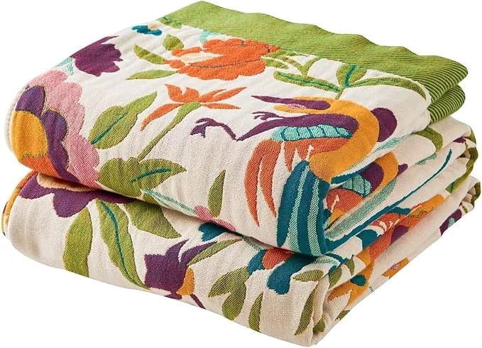 Advanced Boho Throw Blanket for Bed Cotton Soft Rustic Quilt Fall Blanket 90 quot x98 quot Floral Printed Farmhouse Decor Bed Blankets All Season Rustic Reversible Bohemian Throw Quilt Proven