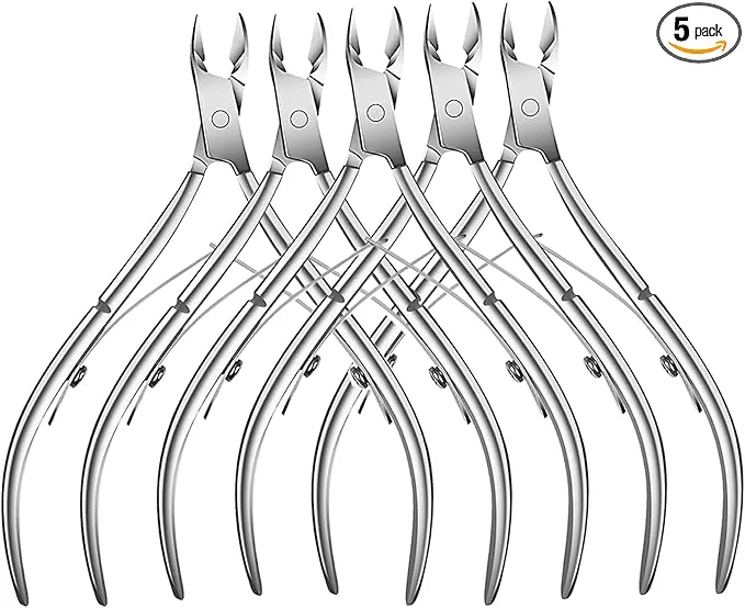 High-Grade 5 Packs Cuticle Trimmer Cuticle Nippers Professional Stainless Steel Cuticle Efficient