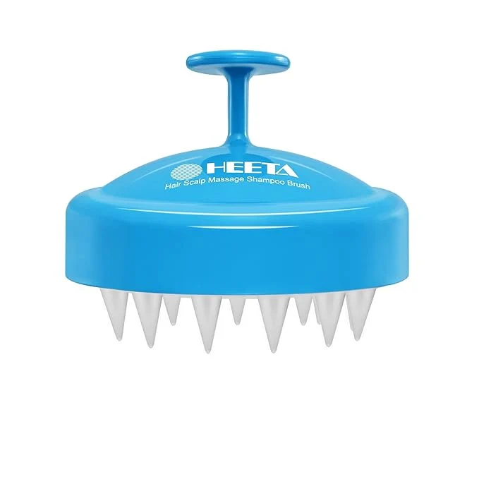 Lightweight HEETA Scalp Massager with Soft Silicone Bristles Clean
