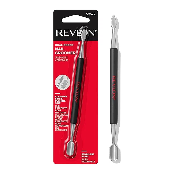 Comfortable Revlon Expert Dual-Ended Nail Groomer Stainless Steel Manicure Tool Clean Pure